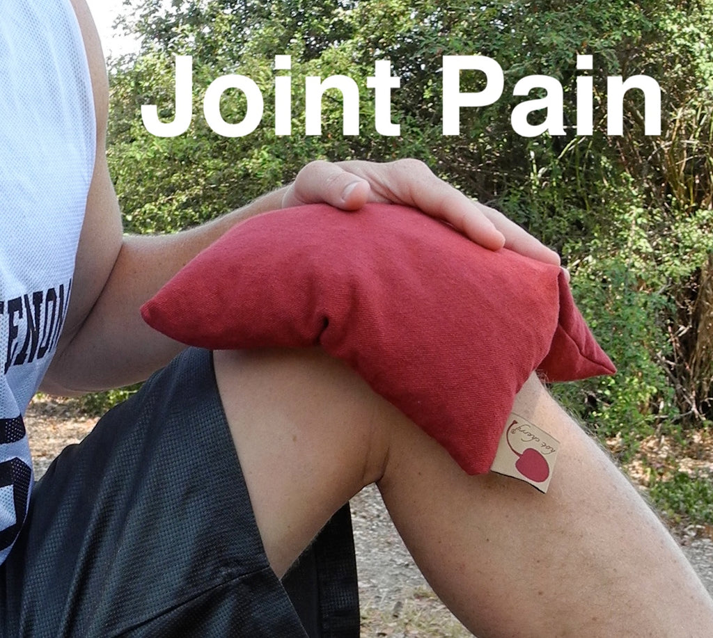 Summer Stack ––3 Square Denim Pillows –– Red, Blue & Natural