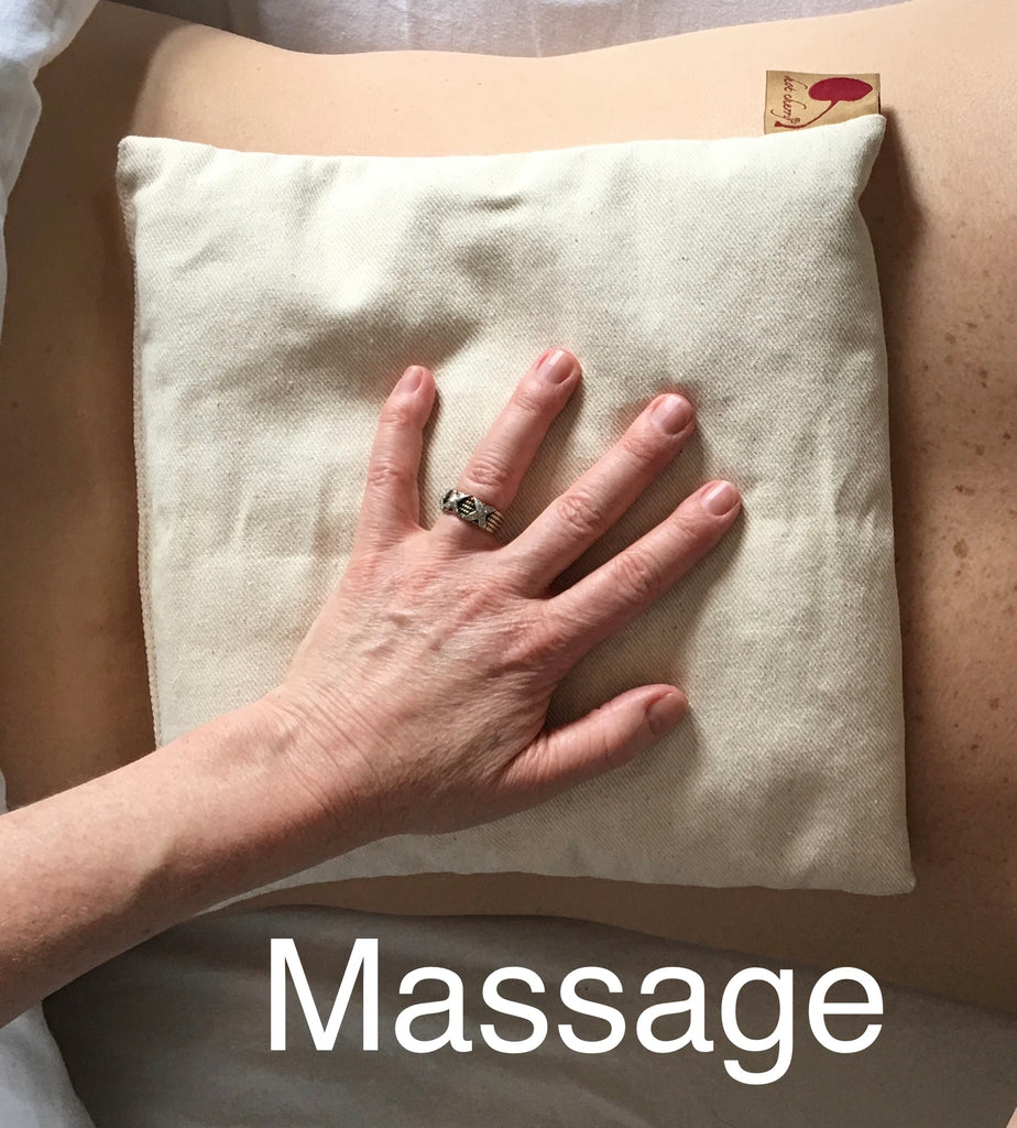 Summer Stack ––3 Square Denim Pillows –– Red, Blue & Natural