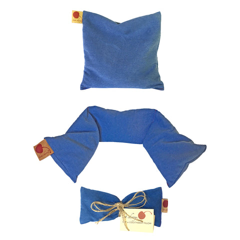 Feel Better Pack in Blue Denim: Square, Eye Pillow & Neck Wrap