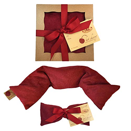 Feel Better Pack in Red Ultra Suede: Square, Eye Pillow & Neck Wrap image 1
