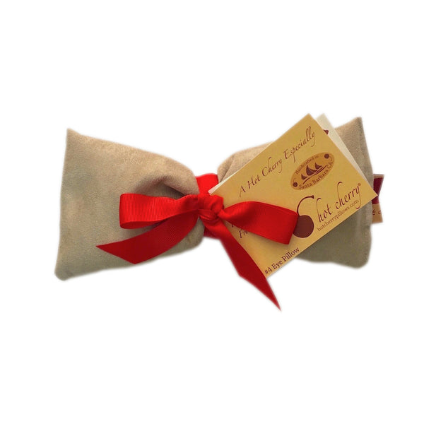 Hot Cherry Eye Pillow in Tan Ultra-suede image 1