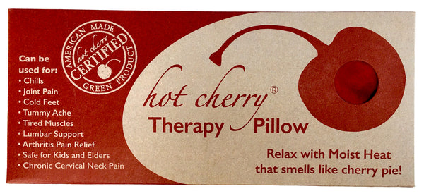 Hot Cherry Cervical Neck Pillow, in Plush Red Ultra-Suede image 1