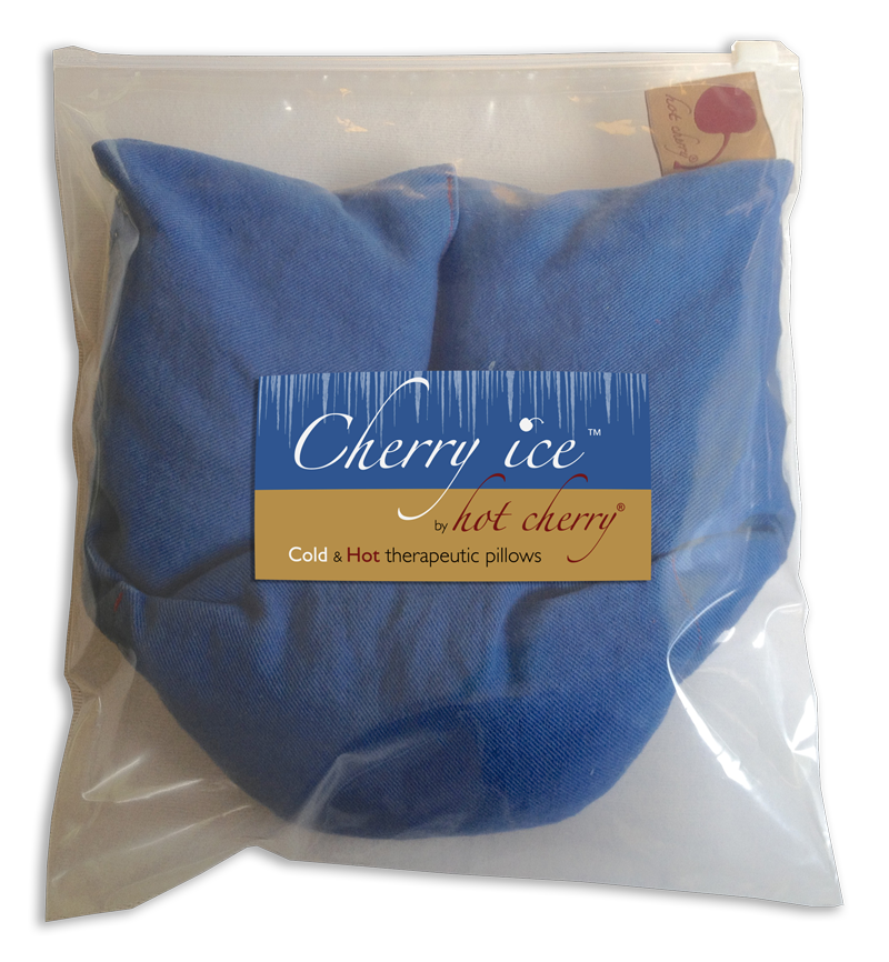 Cherry Ice® Blue Denim Neck Wrap in Zip-close Freezer Bag