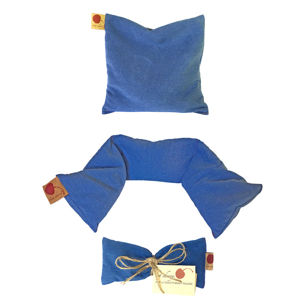 Feel Better Pack in Blue Denim: Square, Eye Pillow & Neck Wrap image 1