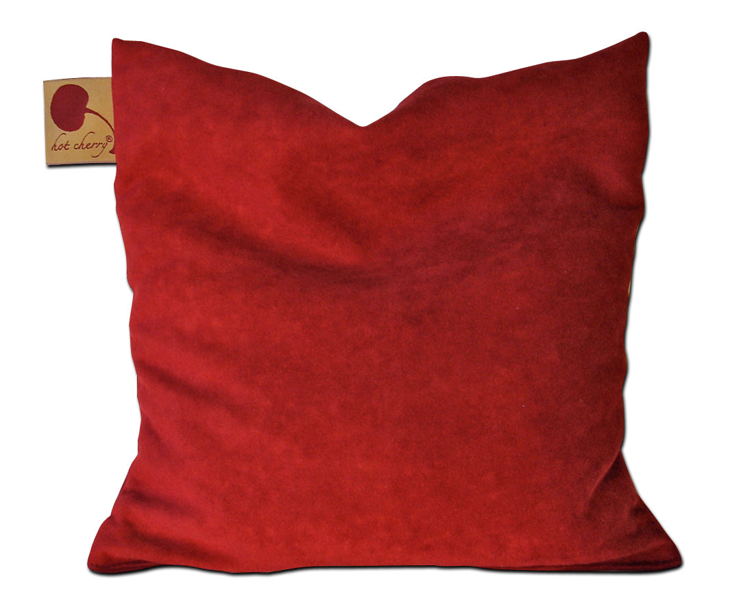 Hot Cherry Red Natural Pillow
