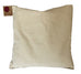 Hot Cherry Square Pillow in Natural Denim