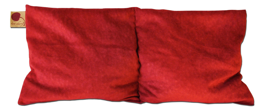 Hot Cherry Double Square Pillow in Plush Red Ultra-Suede