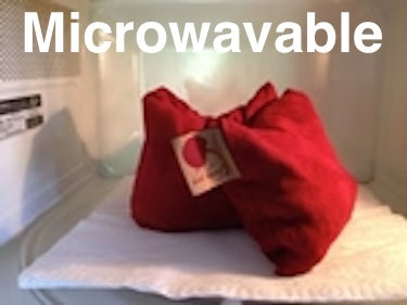 Hot Cherry Rectangular/Cervical Neck Pillow in Unbleached, Pre-washed, Natura Denim with Cherry Print Pillowcase