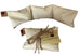 Hot Cherry Neck Wrap in Unbleached, Pre-washed, Natural Denim