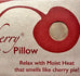 Hot Cherry Rectangular/Cervical Neck Pillow in Plush Tan Ultra-Suede