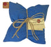 Hot Cherry Double Square Pillow in Blue Denim