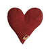 Heart-shaped pillow in Red Denim