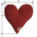 Heart-Shaped Hot Cherry Pillow in Red Denim