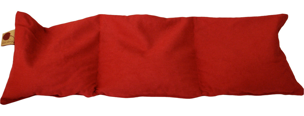 Hot Cherry Triple Square Pillow in Red Denim